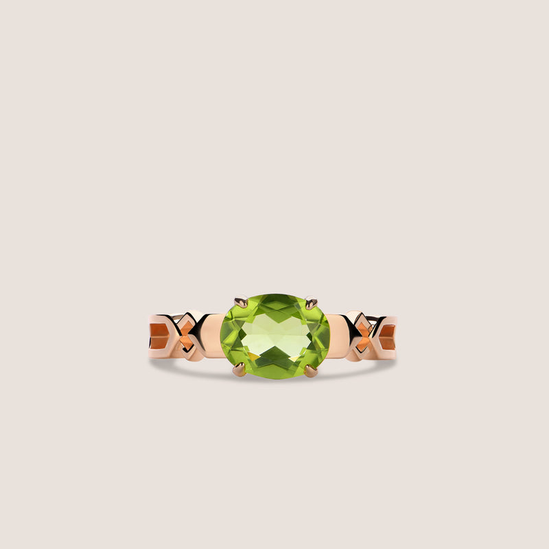 Formes Hexagone Peridot Ring