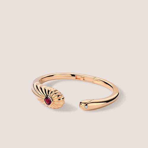 Rayons de Lumière Garnet Bangle Bracelet