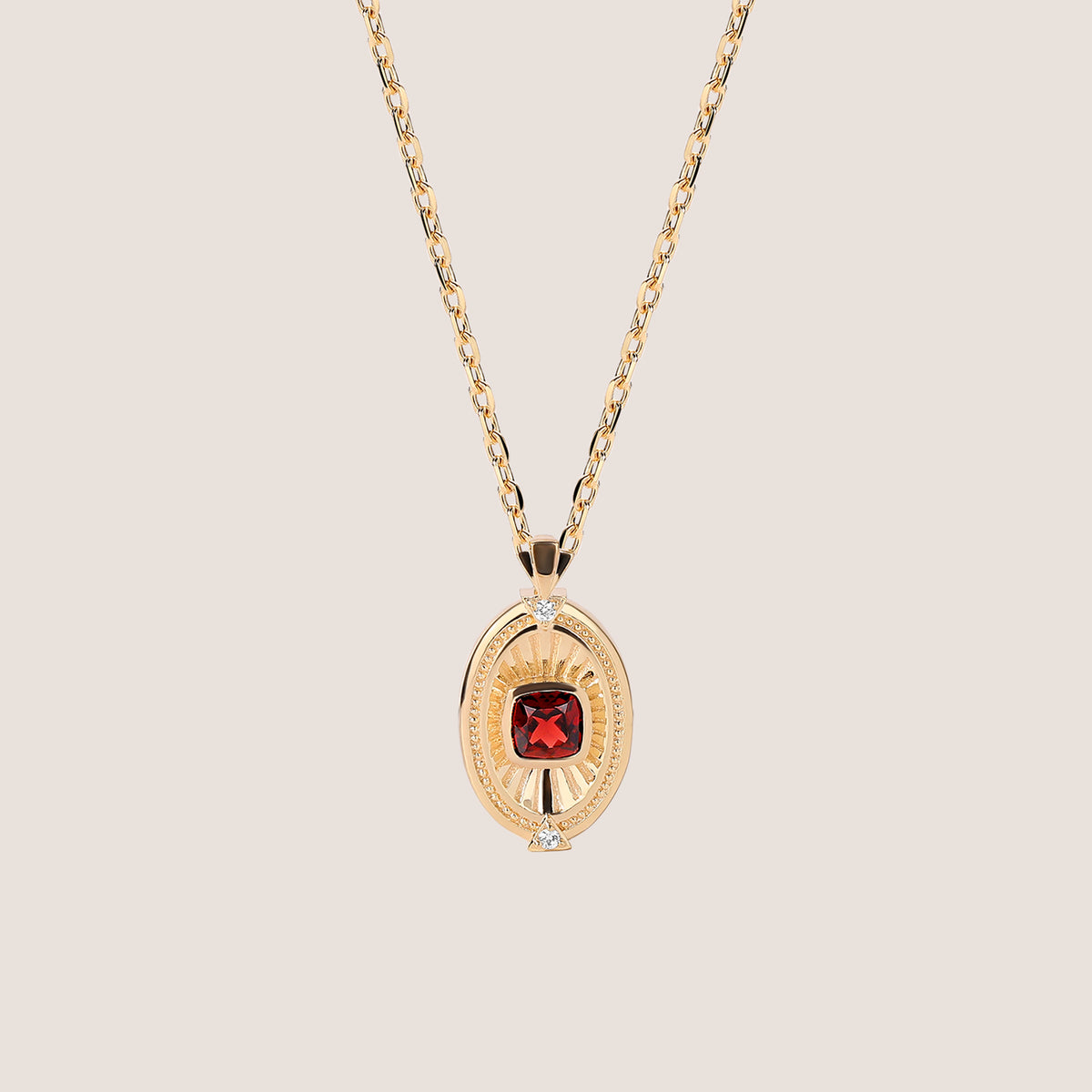 Rayons de Lumière Garnet Pendant
