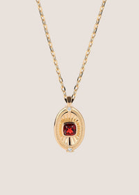 Rayons de Lumière 18k Gold Vermeil Garnet Pendant