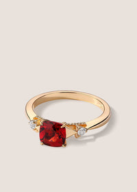Rayons de Lumière 18k Gold Vermeil Garnet Ring
