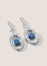 Rayons de Lumière Sterling Silver Blue Topaz Drop Earrings