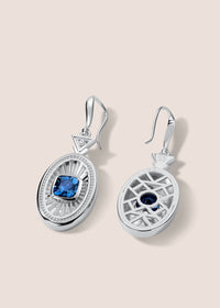 Rayons de Lumière Sterling Silver Blue Topaz Drop Earrings