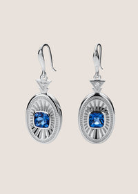 Rayons de Lumière Sterling Silver Blue Topaz Drop Earrings