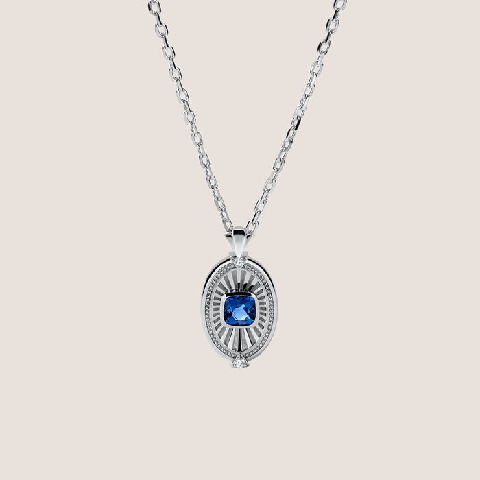 Rayons de Lumière Blue Topaz Silver Pendant