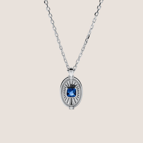 Rayons de Lumière Blue Topaz Silver Pendant