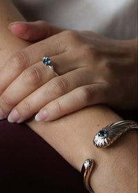 Rayons de Lumière Sterling Silver Blue Topaz Ring