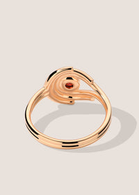 Anneaux 18k Gold Vermeil Garnet Ring
