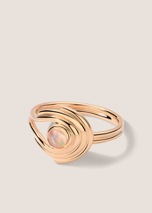Anneaux 18k Gold Vermeil Opal Ring