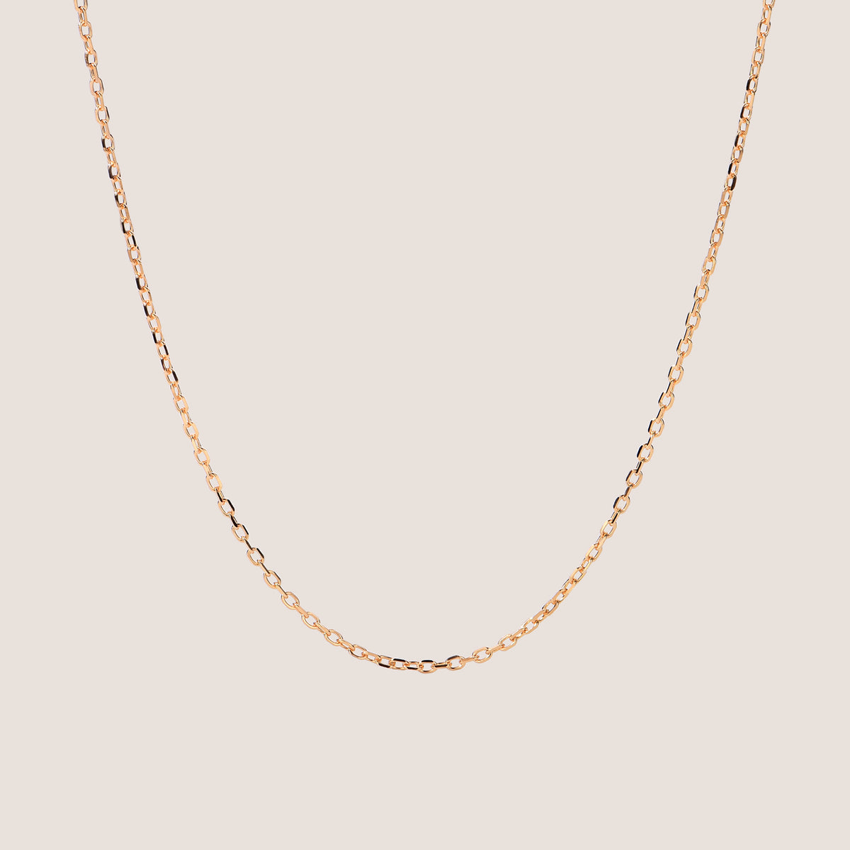 Fine Edge Cable Chain Necklace
