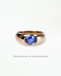 Oval Cut Gemstone Soft Signet Ring