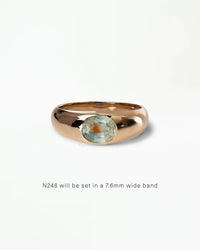 Oval Cut Gemstone Soft Signet Ring