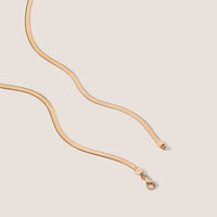 18k Gold Vermeil Herringbone Chain Necklace