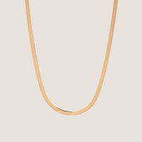 18k Gold Vermeil Herringbone Chain Necklace