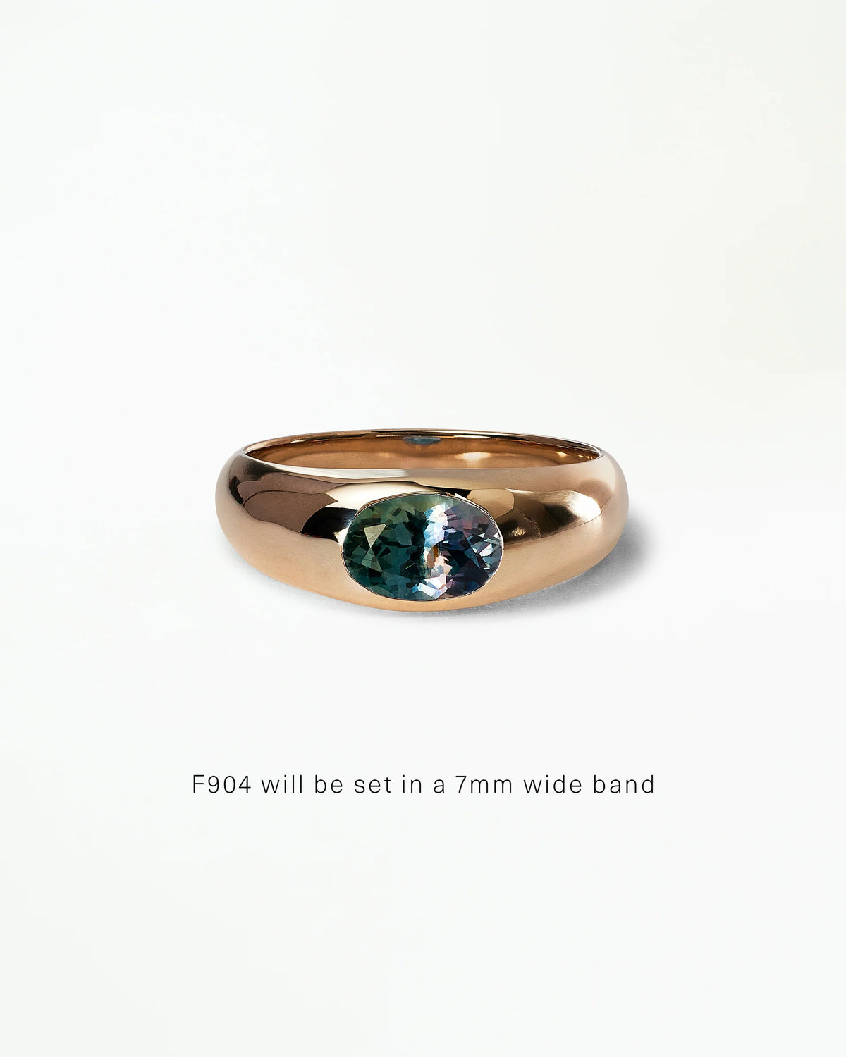 Oval Cut Gemstone Soft Signet Ring