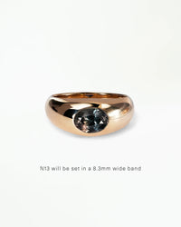 Oval Cut Gemstone Soft Signet Ring