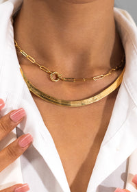 18k Gold Vermeil Paperclip Chain Necklace