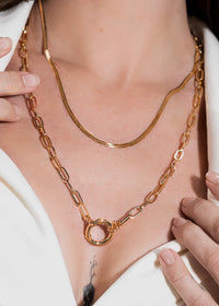 18k Gold Vermeil Statement Paperclip Chain Necklace